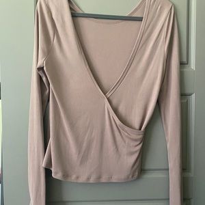 Blush backless long sleeve